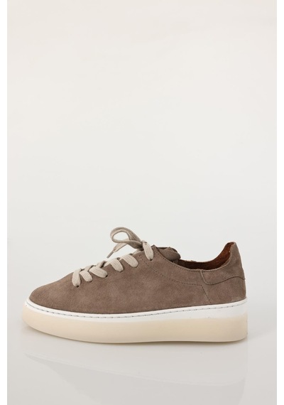 Açık Vizon Deri Sneaker 25210 Açık Vizon