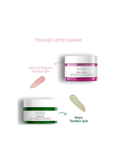 Sinoz Pink Touch Tiger Grass Anında Ton Eşitleyici Onarıcı Yüz Bakım Kremi 15 ML