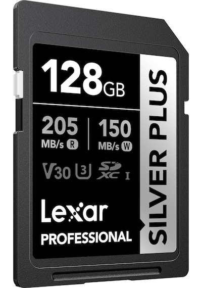 Lexar Professional 128gb 205 Mb/s Silver Plus Sd Hafıza Kartı