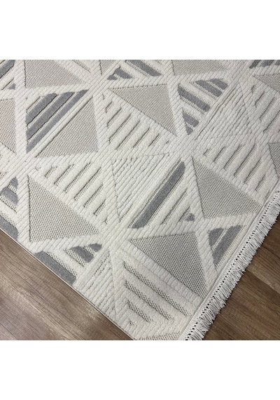 Hoom Rugs Level En274 Krem Gri Modern Halı Krem-gri