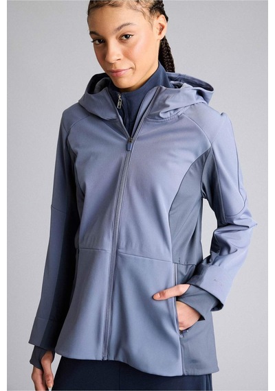 Defacto Su İtici Slım Fıt Kapüşonlu Fermuarlı Softshell Mont G0237ax26spın50 İndigo-ın50
