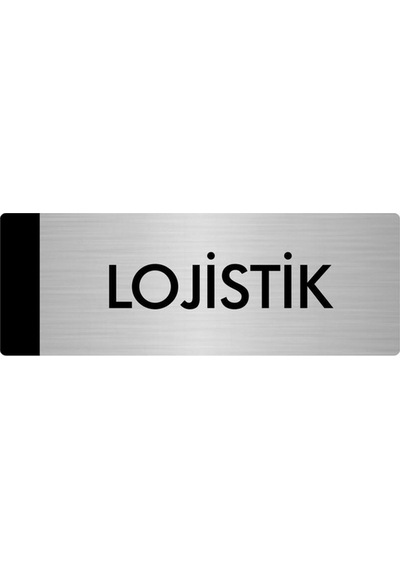 Metal Yönlendirme Levhası, Departman Kapı Isimliği Lojistik 10x20 Cm Gümüş Renk