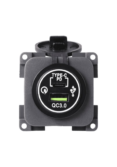 Cbe Mp2usbc/g 12v 3a Type-c + 3a Usb-a Kapaklı Şarj Soketi
