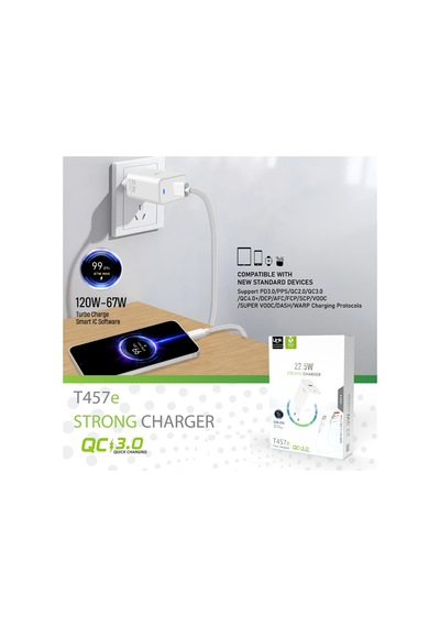 Linktech T457e Eco 22.5w 67-120w Type-c Kablolu Şarj Aleti