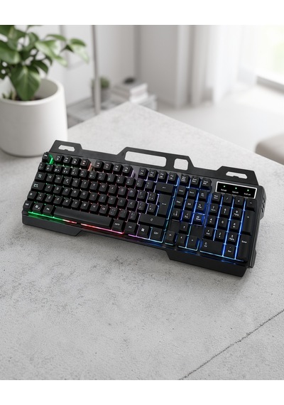 Rgb Aydınlatmalı Klavye Mouse Seti - Türkçe Q, Usb, Ayarlanabilir Dpı