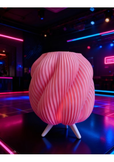 Dekoratif Modern Tasarımı İle Pembe Renk Abajur Ev, Cafe, Restorant Otel Pembe