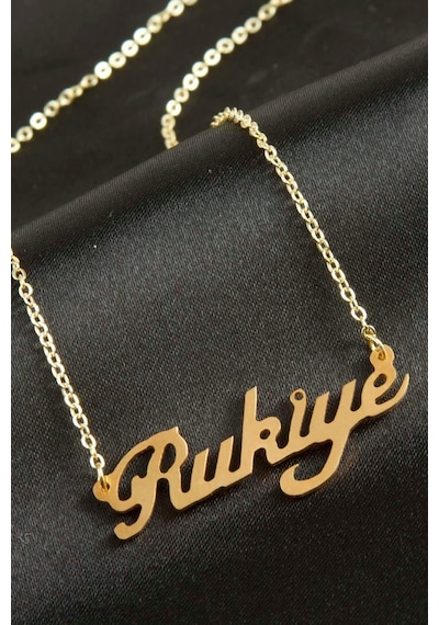 Rukiye İsimli Kolye Kişiye Özel Sarı