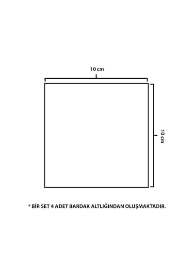 Decorita Cam Bardak Altlığı Sarı Limonlar 4'lü Takım 10 x 10 CM Sarı
