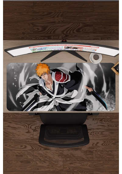Bleach Anime V1 - 90x40 Xxl Gaming Kauçuk Kaymaz Taban Mouse Pad Fare Altlığı