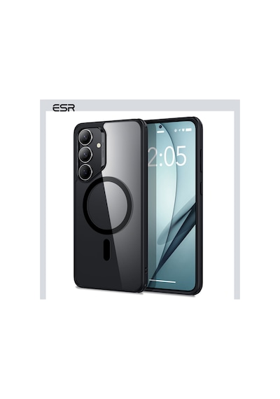 Esr Samsung Uyumlu S25 Plus Halolock Magsafe Classic Hybrid Silikon Kılıf Şeffaf Siyah