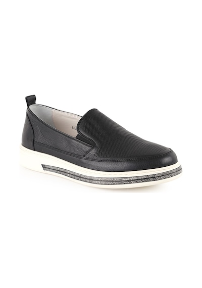 Libero Lz5902 Kadın Hakiki Deri Slip-on Ayakkabı - Eva Tabanlı Günlük Konfor Modeli Siyah