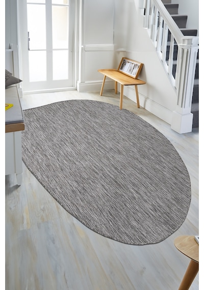 Konfor Halı Tema 9035 Gri Sisal Hasır İç Dış Mekan Kilim Dekoratif Bahçe Balkon Salon Halısı Gri