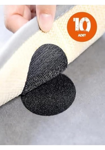 Youmesho 10'lu Halı Kilim Koltuk Örtüsü Sabitleyici Kaydırmaz Cırt Yıkanabilir Kendinden Yapışkanlı