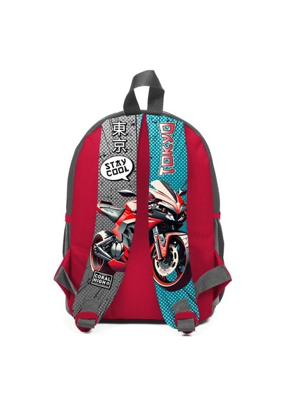 Coral High Küçük Boy Anaokulu Sırt Çantası Anime Motorsiklet 23564