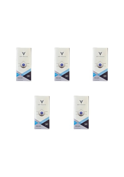 Ant Beyaz Ventilli Ffp2 Nr Toz İş Güvenlik Sanayi Boya Konik Maske - 25 Adetlik 5 Paket