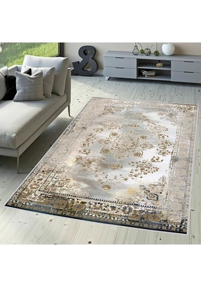 Rovigo Home Dijital Baskı Kaymaz Taban Salon Halısı Rvg1505 Çok Renkli