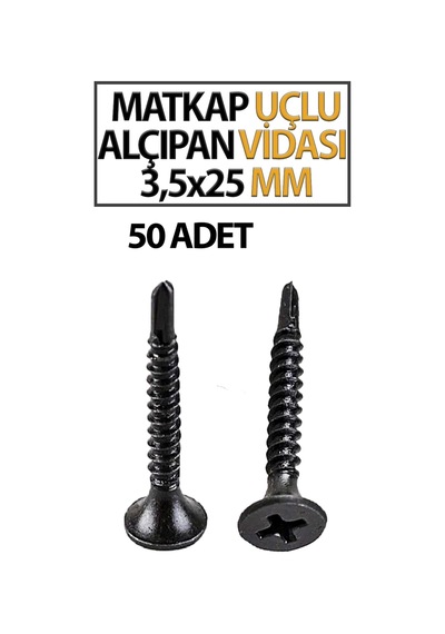 Matkap Uçlu Alçıpan Vidası 3,5x25 Mm 50 Adet Diğer