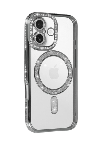 Apple İphone 17 Joke Simli Magneticsafe Kılıf - Gümüş