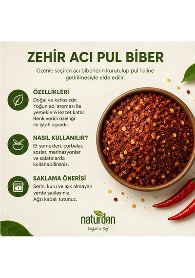 Zehir Acı Pul Biber - 2 Kg