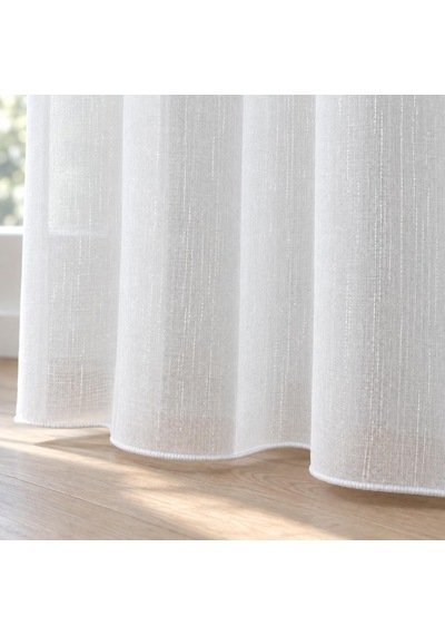 Simli Bambu Tül Perde, Ekru, 100 Cm Genişlik X 240 Cm Uzunluk, Seyrek Pile 1x2 , Kornise Hazır Diğer
