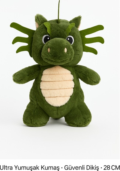 Yeşil Ejderha Peluş Oyuncak 25 Cm Sevimli Yumuşak Dolgulu Çocuk Oyuncağı & Hediye Diğer