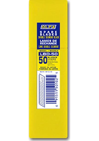 Olfa Lbd-50 Standart Çift Segmentli Geniş Maket Bıçağı Yedeği 50