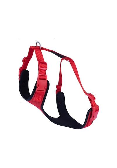 Doggie Havalı Dokuma Göğüs Tasması Kırmızı 2.5*65-75 cm (ADGT XL Kırmızı
