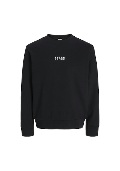 Jack & Jones Jack Jones Küçük Yazı Baskılı Erkek Sweatshirt 12282821 Siyah