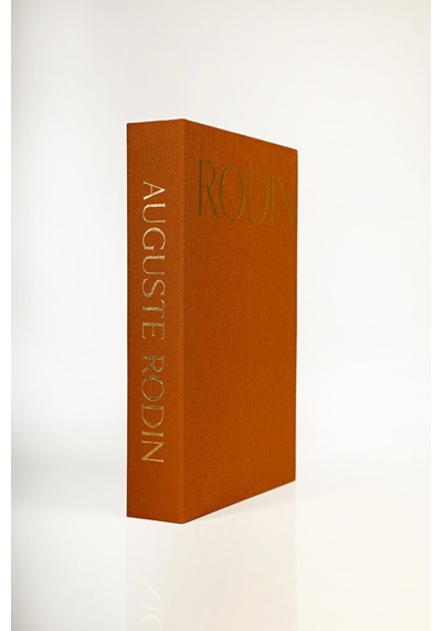 Kumaş Kaplı Kahve Gold Rodin Dekoratif Kitap Kutu
