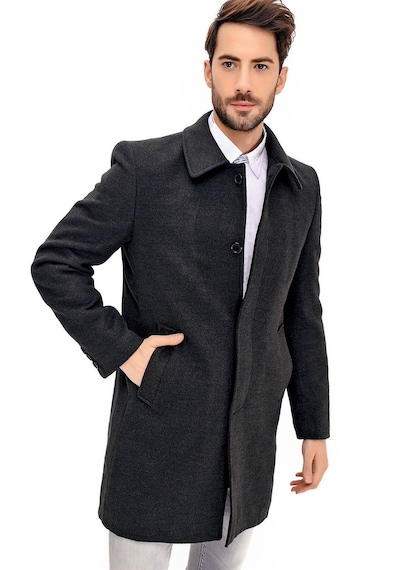 Plt8365 Dewberry Erkek Palto-antrasit Antrasit