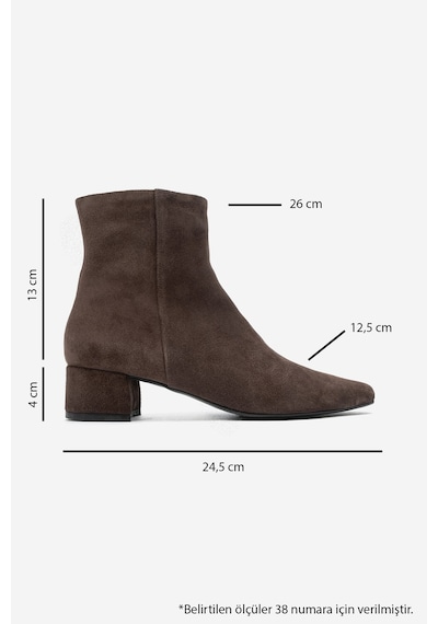 Luvi Shoes Maroby Kahverengi Süet Hakiki Deri Kadın Kalın Topuklu Bot Luvi Shoes Maroby Kahverengi Süet Hakiki Deri Kadın Kalın Topuklu Bot