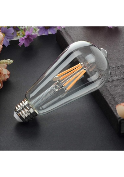 Rutter Rt-11201 6w Armut Rustik Led Ampul Beyaz - 6500k 3 Adet Flamentli Vintange Lamba