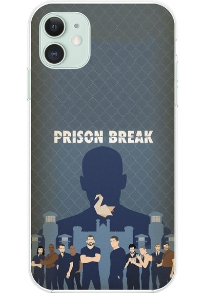 Apple Uyumlu iPhone 11 Şeffaf Kılıf Prison Break Tasarımlı