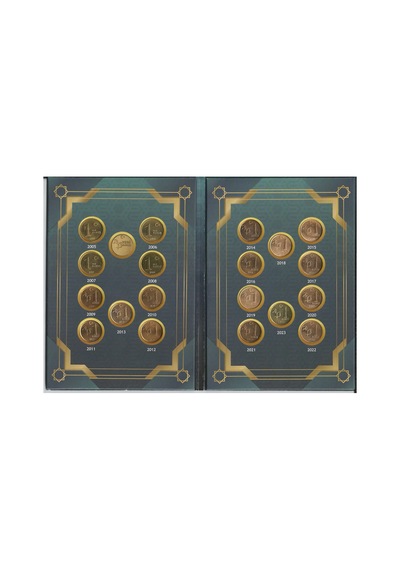 2005/2023 Yılları Tam Set Tedavül 1 Kuruş 19 Adet Çil Özel Albümünde