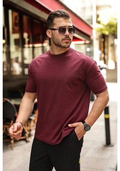 Valensdesign Erkek Kolları Dar Kesim Rahat Kalıp Basic Tişört Altın