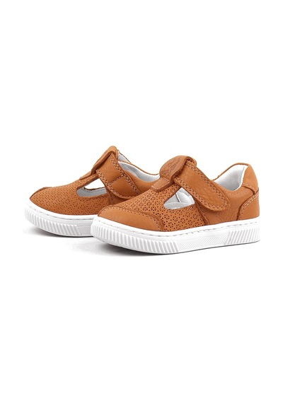 Rakerplus Bheem Hakiki Deri Turuncu Cırtlı Bebek Sneaker Sandalet Turuncu