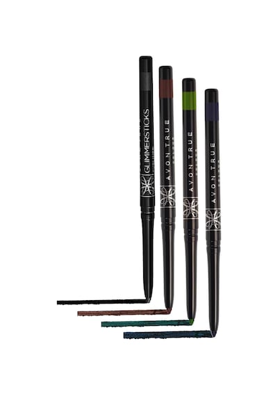 Avon Glimmersticks Blackest Black Cosmic Brown Emerald ve Starry Night Blue Göz Kalemi Paketi