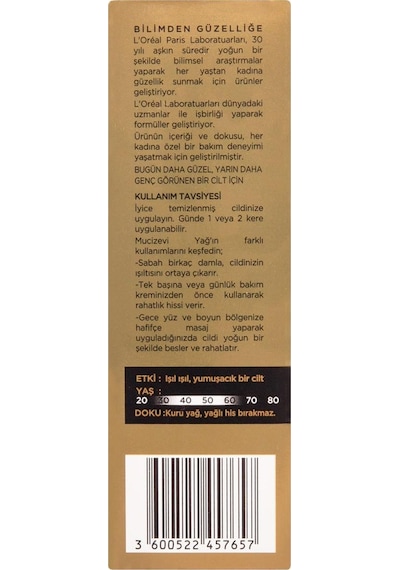 L'Oreal Paris Mucizevi Günlük Yüz Bakım Yağı 30 ML
