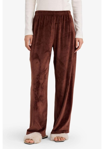 Defacto Regular Fit Velur Pijama Altı G5915ax25wnbn91 Kahve-bn91