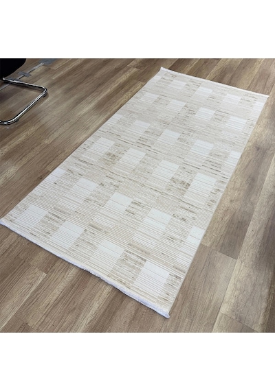 Hoom Rugs Decor 1136 Vizon Yün Tuşeli Pamuk Taban Halı Vizon
