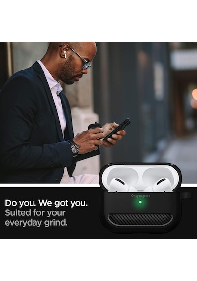 Airpods Pro 1 İle Uyumlu Kılıf Rugged Armor Matte Black - Asd00540