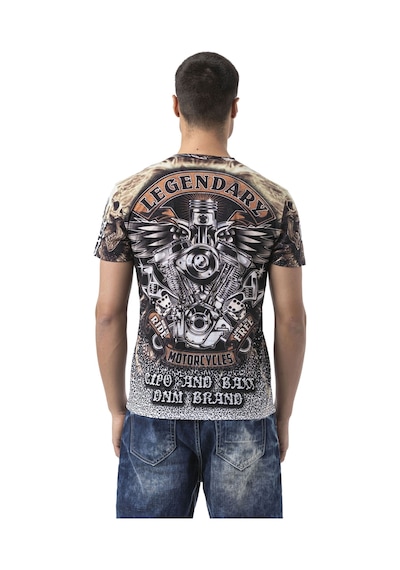 Ct820 Urban Pulse Pattern Men T-shirt L