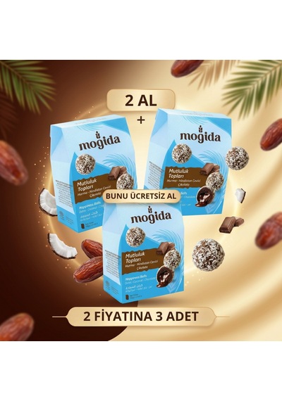 Mogida Mutluluk Topları Şeker İlavesiz 150g Kutu 10 Adet 3 Al 2 Öde-1420