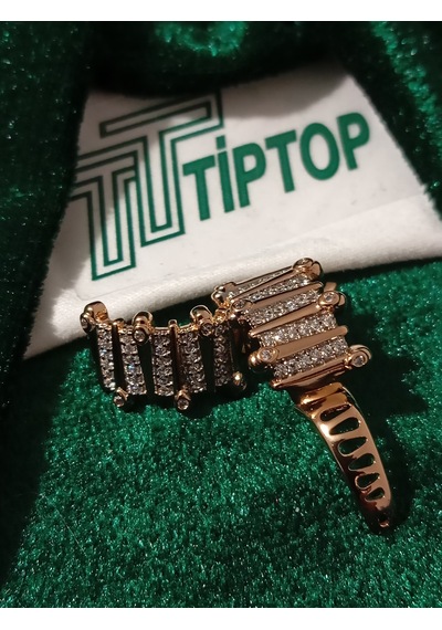 Tiptop / Lumina Atelier Zirkon Çelik Küpe Bakır