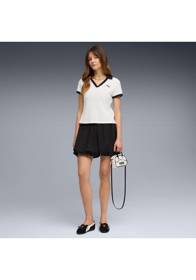 Puma Wardrobe Essentials Kadın Beyaz Polo Yaka Tişort