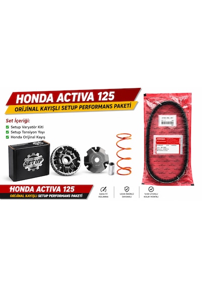 Setup Motorcycle Honda Activa 125  Kayışlı Performans Varyatör Seti