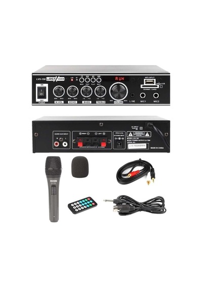 Tr Lastvoice Lvx-150mic Mikrofonlu Stereo Anfi Amfi 2x75 Watt Bluetooth Usb-sd 220v/12v