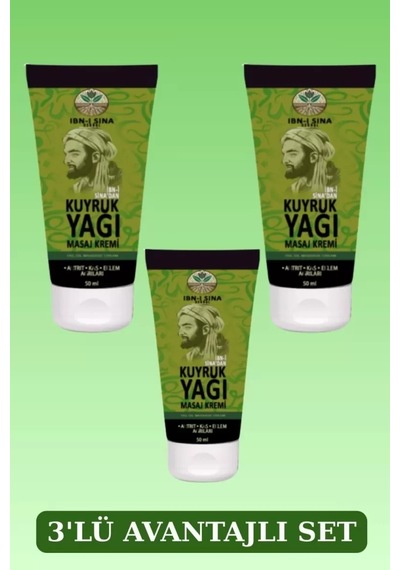 Hubrendy Sh Ibn-ı Sina Kuyruk Yağı Masaj Kremi 50ml X 3 Adet