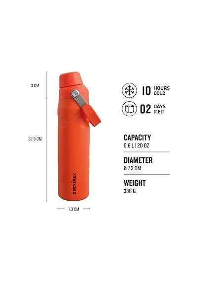 Stanley The Aerolight Iceflow Soğuk Su Termosu 0.60 Lt - Tigerlily - Turuncu