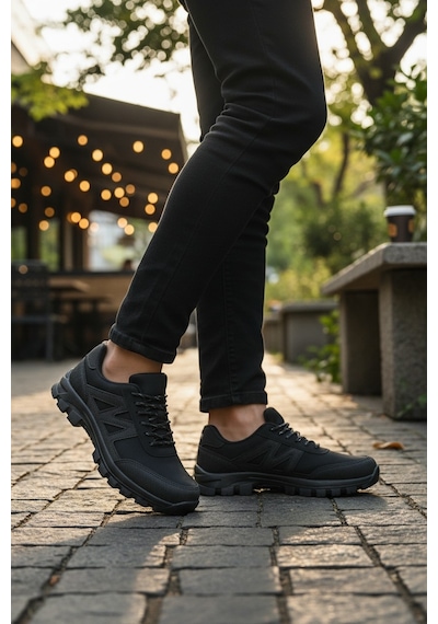 Khayt Herbert Su Ve Soğuk Dayanıklı Rahat Kaymaz Taban Erkek Kadın Kışlık Sneaker Ayakkabı Black